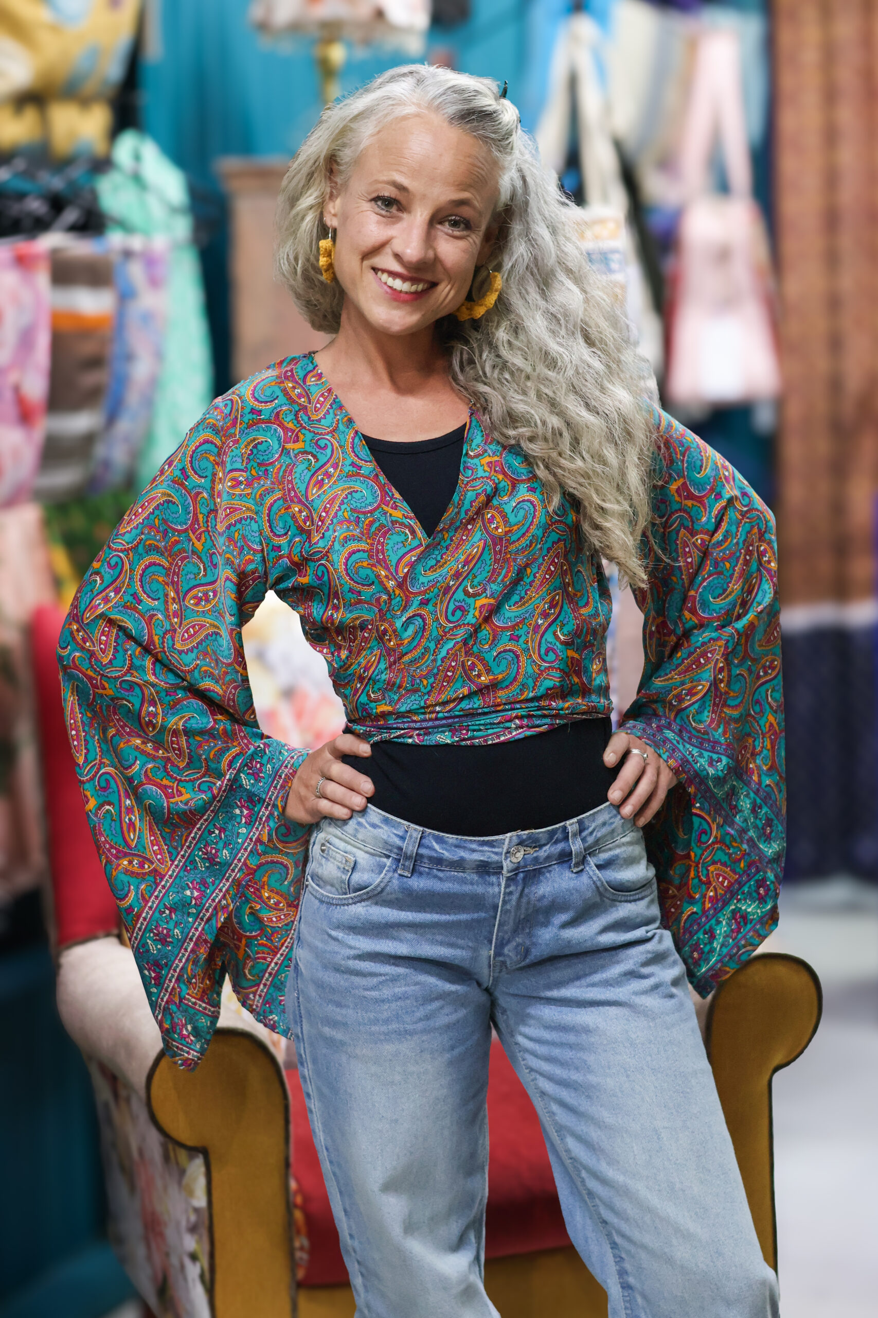 Indian Silk Butterfly Wing Top